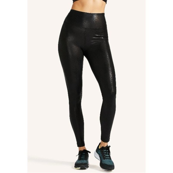 PELOTON Show Up Digital Foil High Waist Legging Full Length Black Plus Size XXL - Picture 8 of 8